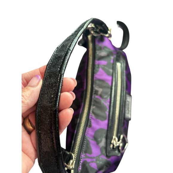 Coach Poppy Purple Leopard Print Crossbodt and Wristlet - Picture 12 of 15